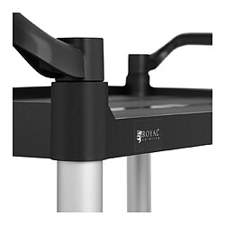 Helloshop26 Chariot de service 3 plateaux - Noir