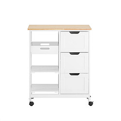 SoBuy FKW79-W Chariot de Service - Blanc