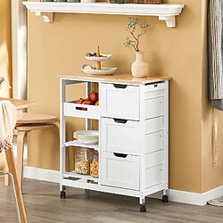 SoBuy FKW79-W Chariot de Service - Blanc