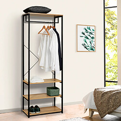 Idmarket MARKET DETROIT - Bois et Métal Noir