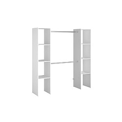 Acheter Concept Usine Dressing blanc 6 étagères 2 penderies 180 x 40 x 180 cm ELYSEE