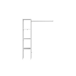 Concept Usine Dressing blanc étagères, penderie 138 x 40 x 180 cm ELYSEE