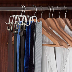 Relaxdays Cintre porte-ceinture métal - Argent