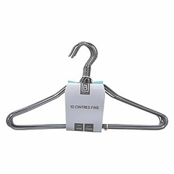 Lot de 10 cintres métal gris