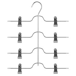 Cintre pantalon métal 4 barres - Argent