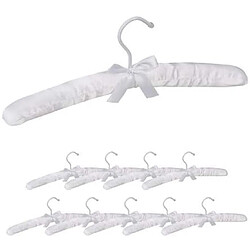 Relaxdays Cintres rembourrés manteau - Blanc