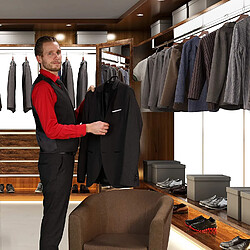 Relaxdays Lot de 10 cintres manteau - Noir