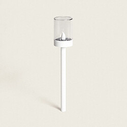 Avis Ledkia Torche Solaire Extérieure LED Brako 40cm Blanc