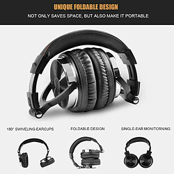 Casque hi-fi DJ arceau circum-aural - Noir pas cher