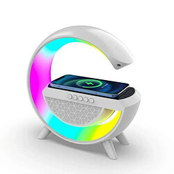 Haut-parleur Bluetooth Lampe de Table à Lumières RVB avec Chargeur Smartphone Sans Fil YN-2209