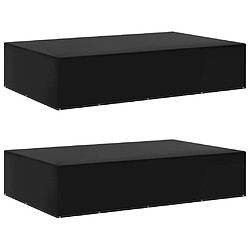 VIDAXL Housses de Salon de Jardin 2 pcs - Noir