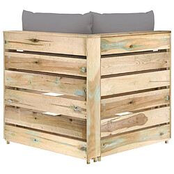 Acheter Canapé d'angle vidaXL - Bois imprégné vert