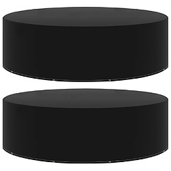 vidaXL Housses de salon de jardin 2 pcs - Noir