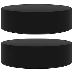vidaXL Ensemble de housses de salon de jardin 2 pcs - Noir