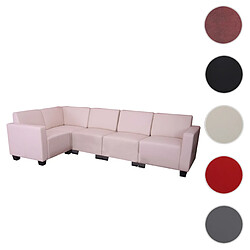 Mendler Canapés Modulaire Lyon 5 - Crème Similicuir