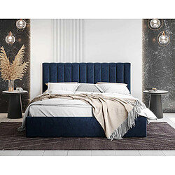 BESTMOBILIER Rosario - lit coffre 160x200 Velours pas cher