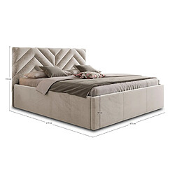 Acheter BESTMOBILIER Santiago 160x200 - Beige