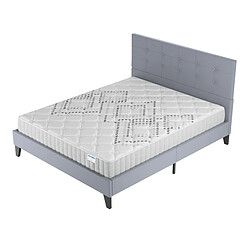 November Sleep Ensemble 120x190 cm, Lit avec tête de lit + Matelas Ressorts Ensachés, ép.20cm accueil mousse HR