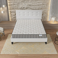 Avis November Sleep Ensemble 140x190 cm, Lit avec tête de lit + Matelas Mousse ép.22cm à mémoire de forme