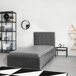 Le Quai Des Affaires Lit coffre PARMA 90x190 + 1 sommier / Gris foncé