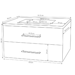 Acheter Mendler Lavabo Premium + Meuble HWC-D16