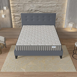 Avis November Sleep Ensemble 140x190 cm, Lit avec tête de lit + Matelas Mousse ép.16cm à mémoire de forme