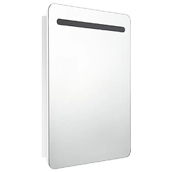 Armoire à miroir LED Helloshop26 - Blanc brillant 60 x 11 x 80 cm