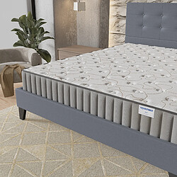 November Sleep Ensemble 140x190 cm, Lit avec tête de lit + Matelas Mousse ép.16cm à mémoire de forme pas cher