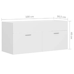 VidaXL Armoire d’évier salle de bain - Blanc bois d’ingénierie pas cher