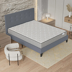 Acheter November Sleep Ensemble 140x190 cm, Lit avec tête de lit + Matelas Mousse ép.16cm à mémoire de forme