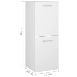 Ensemble vidaXL blanc aggloméré pas cher