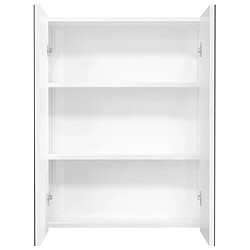 Helloshop26 Armoire à Miroir de Salle de Bain - Blanc Brillant