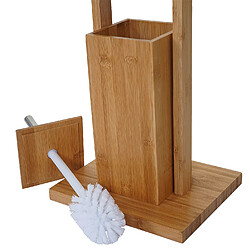 Avis Mendler Set salle de bain porte-rouleau + tapis - marron