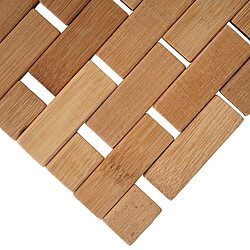 Mendler Set salle de bain porte-rouleau + tapis - marron pas cher