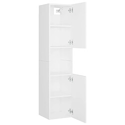 Acheter vidaXL Blanc Aggloméré - Ensemble de meubles de salle de bain
