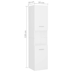 vidaXL Ensemble de Meubles de Salle de Bain Blanc pas cher