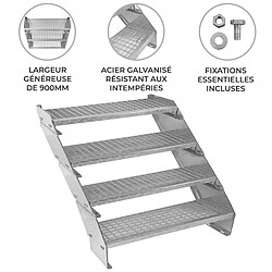 Monstershop Escalier Caillebotis à 4 Marches