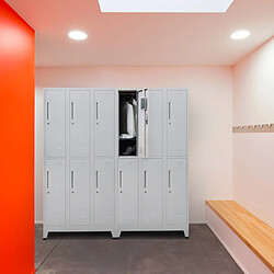 Office24 Casiers Vestiaire 6 Compartiments - Etna Light