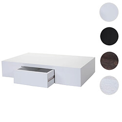 MENDLER Étagère Murale Oise - Tiroir - 40 cm Blanc