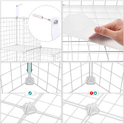 Helloshop26 Armoire de rangement - 123 x 31 x 123 cm - Blanc