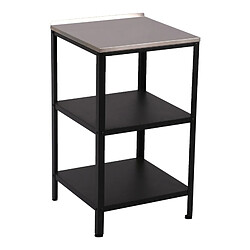 Helloshop26 Étagère extérieure acier 92 cm - Noir/Argent