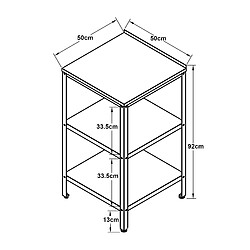 Helloshop26 Étagère extérieure acier 92 cm - Noir/Argent