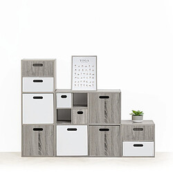 Acheter Atmosphera, Createur D'Interieur Etagère 4 Cases Mix - P. 32 cm x H. 67,5 cm - Gris