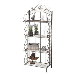 Decoshop26 Étagère plantes - Bronze