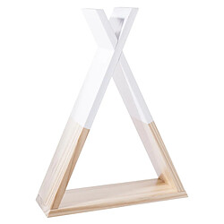 Atmosphera Étagère Tipi Blanc Étagère tipi - Pin - Dimensions 30 x 39 x 10 cm - Blanc