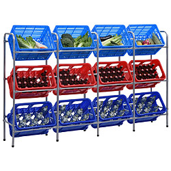 Vidaxl Étagère de rangement pour 12 caisses