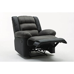 Avis Habitat Et Jardin Fauteuil relax [ ]Buckingham[ ] - 85 x 93 x 100 cm - Noir / Gris foncé