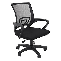 The home deco factory fauteuil de bureau Pete - Noir pas cher