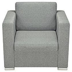 Helloshop26 Fauteuil lounge club - Gris clair