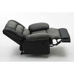 Habitat Et Jardin Fauteuil relax [ ]Buckingham[ ] - 85 x 93 x 100 cm - Noir / Gris foncé pas cher